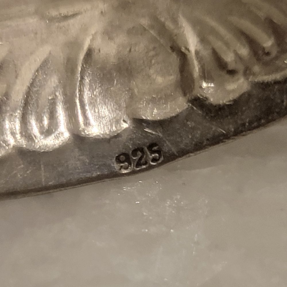 Vintage Native Sterling Silver Art Noveau Cuff SouthWestern Boho Bracelet Bangle - Picture 12 of 13